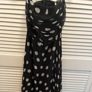 Black and White Polka Dot Chiffon Dress